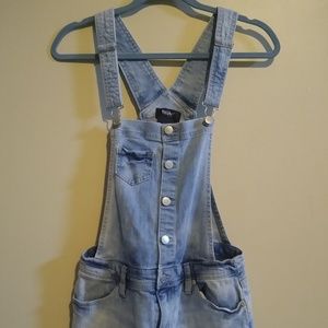 Denim Overall Shorts